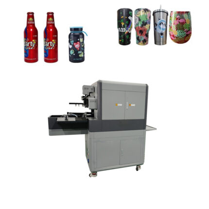 High Speed DIY Glass Cup Stainless Tumblers Aluminum UV Printer 360 Round